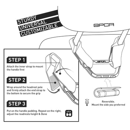 GP Back Grip PRO — Rear Headrest Handles for All Cars & Trucks - BG-P2-RD-  DRIVEN - 8