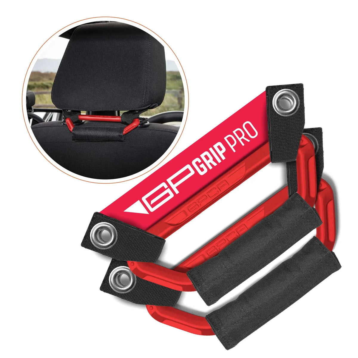 GP Back Grip PRO — Rear Headrest Handles for All Cars & Trucks - BG-P2-RD-  DRIVEN - 20