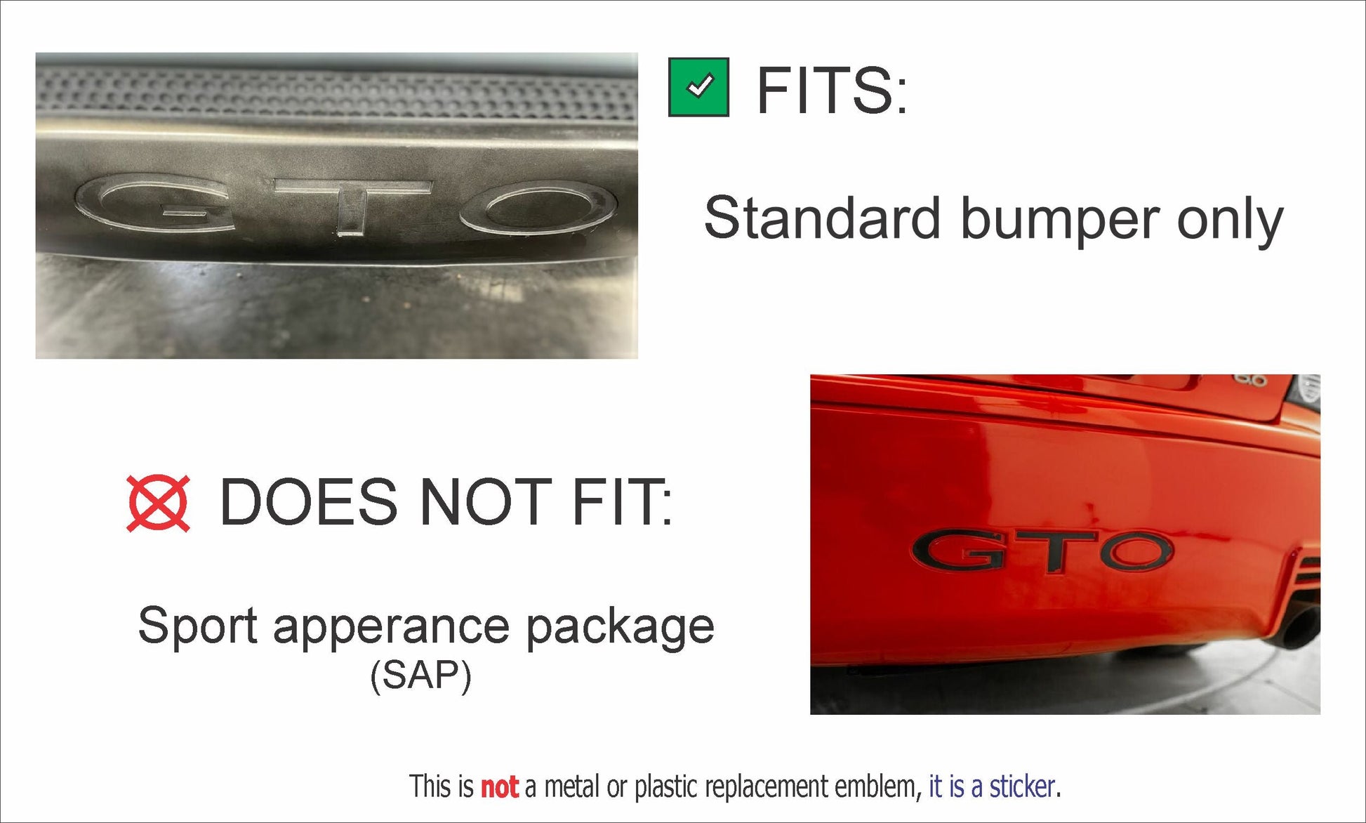 Rear Lettering Inlay Decal - GTO - GTO:R-01-GTO:R-02-GTO:R-03-GTO:R-04-GTO:R-05-  DRIVEN - 3