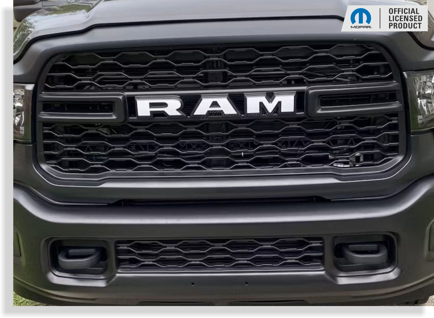 RAM Grille Emblem Overlay Decal   - 2019-2024 Ram 2500 3500 - Ram19:2500:Ram-F-01-Ram19:2500:Ram-F-03-Ram19:2500:Ram-F-02-Ram19:2500:Ram-F-04-Ram19:2500:Ram-F-05-  DRIVEN - 8