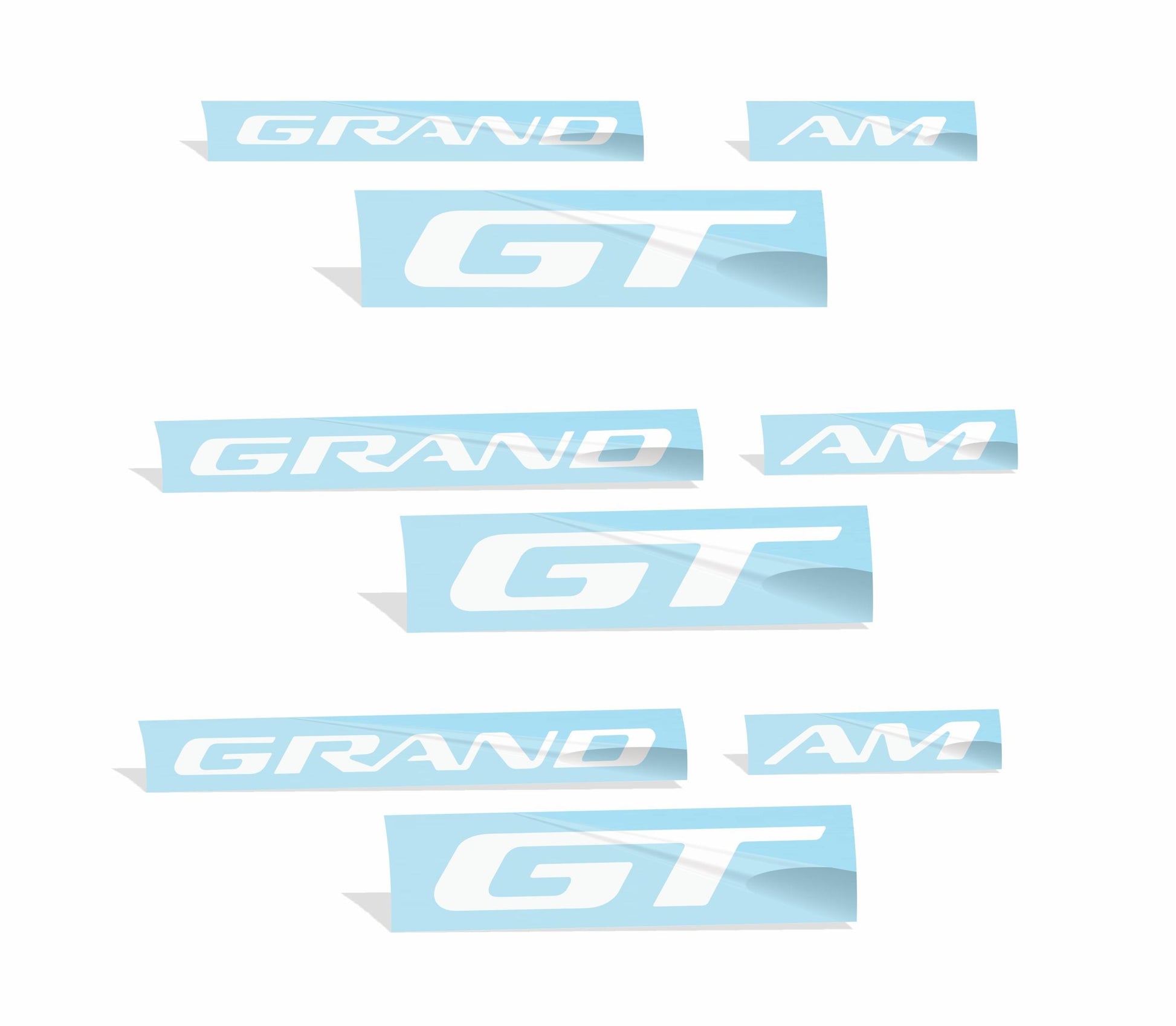 Badge Overlay Decals Door and Trunk - 96-05 Pontiac Grand Am GT - PO:GA:GT-B-01-PO:GA:GT-B-02-PO:GA:GT-B-03-PO:GA:GT-B-04-PO:GA:GT-B-05-  DRIVEN - 3