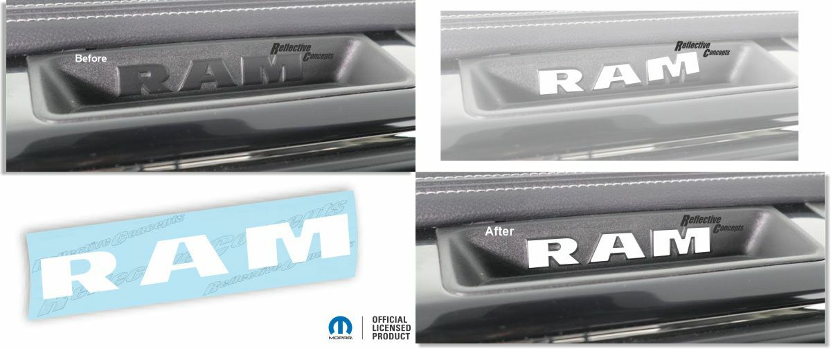 RAM Upper Dash Bezel Overlay Decal  Sticker - 19-24 Ram 1500 Classic - RamClassic:Ram-bezel-01-RamClassic:Ram-bezel-03-RamClassic:Ram-bezel-02-RamClassic:Ram-bezel-04-RamClassic:Ram-bezel-05-  DRIVEN - 6