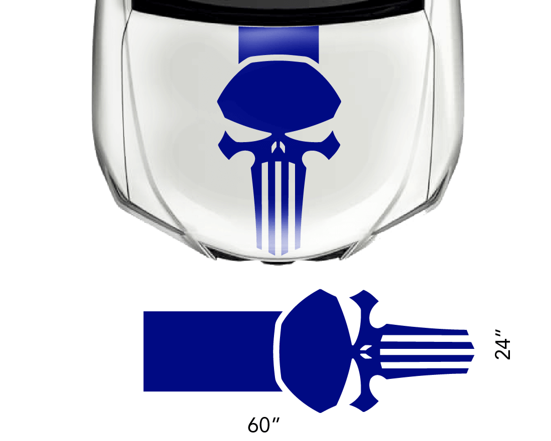 Universal Hood Punisher Decal - sku-50951609254020-sku-50951609286788-sku-50951609319556-sku-50951609352324-sku-50951609385092-  DRIVEN - 2