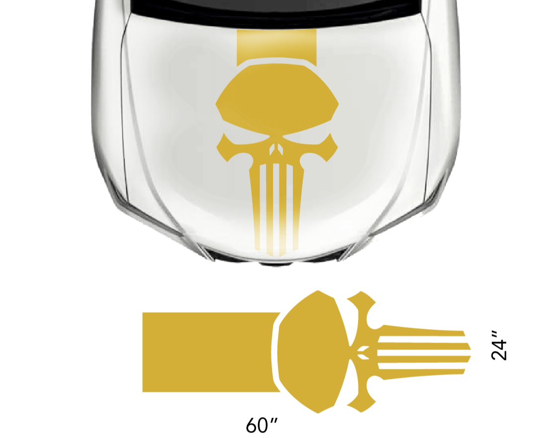 Universal Hood Punisher Decal - sku-50951609254020-sku-50951609286788-sku-50951609319556-sku-50951609352324-sku-50951609385092-  DRIVEN - 7