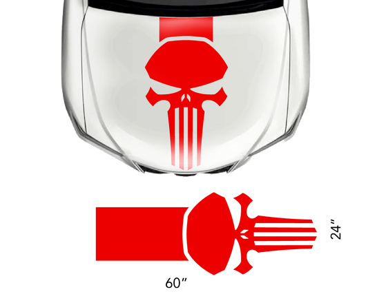 Universal Hood Punisher Decal - sku-50951609254020-sku-50951609286788-sku-50951609319556-sku-50951609352324-sku-50951609385092-  DRIVEN - 1