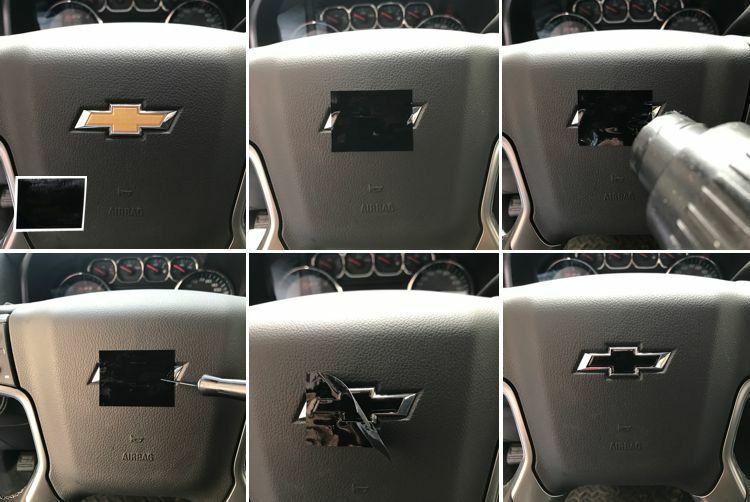 Steering Wheel Bowtie Overlay Decal - 2012-2015 Camaro - 20142015-Cam:SWO-01-20142015-Cam:SWO-02-sku-44804476043451-sku-44804476076219-20142015-Cam:SWO-03-  DRIVEN - 3