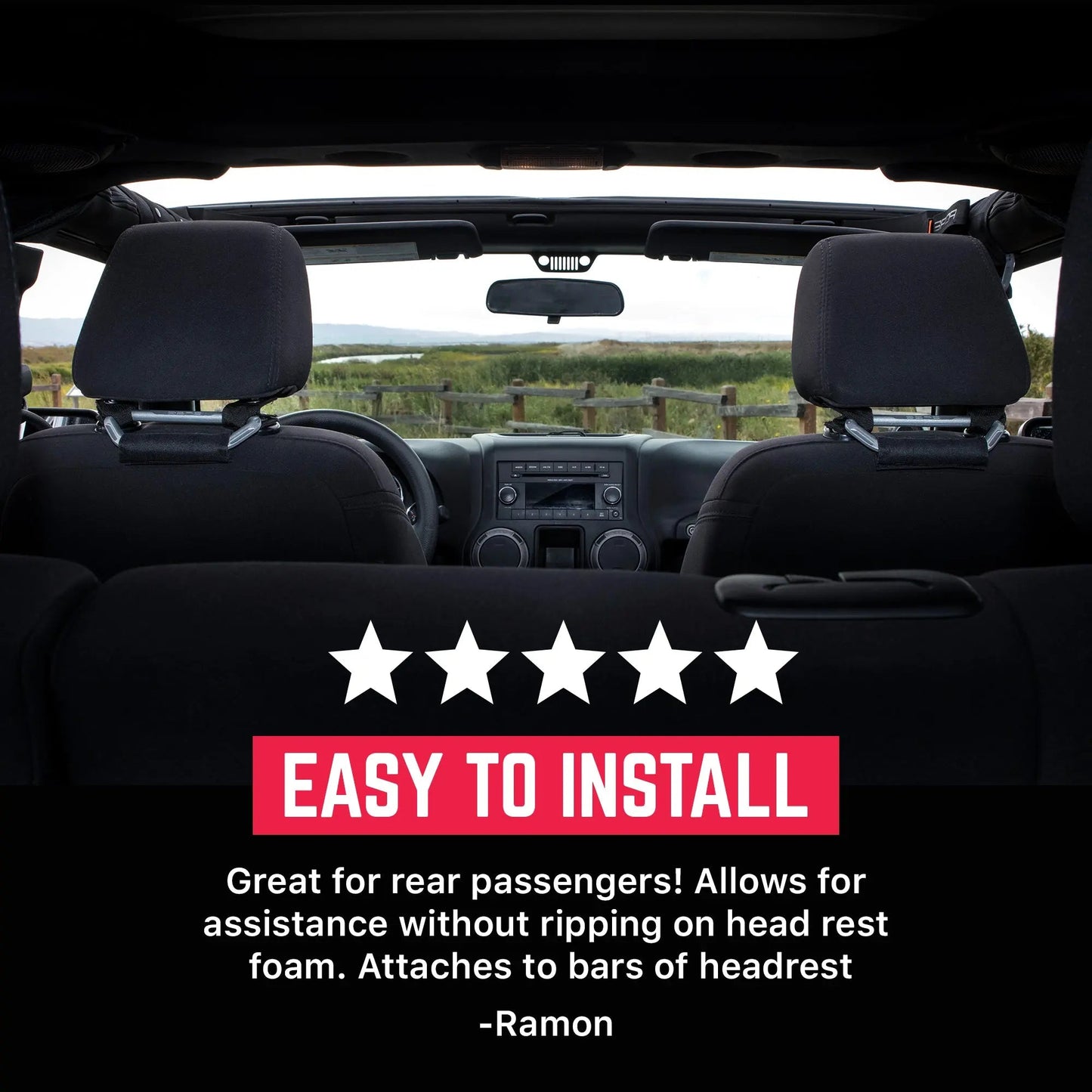 GP-Grip AIR — Airbag-Safe Handle for Jeep Wrangler (2024+) - GPG-A2-RED-GPG-A4-RED-GPG-A2B2-RED-GPG-A4B2-RED-GPG-AR-RED-  DRIVEN - 10