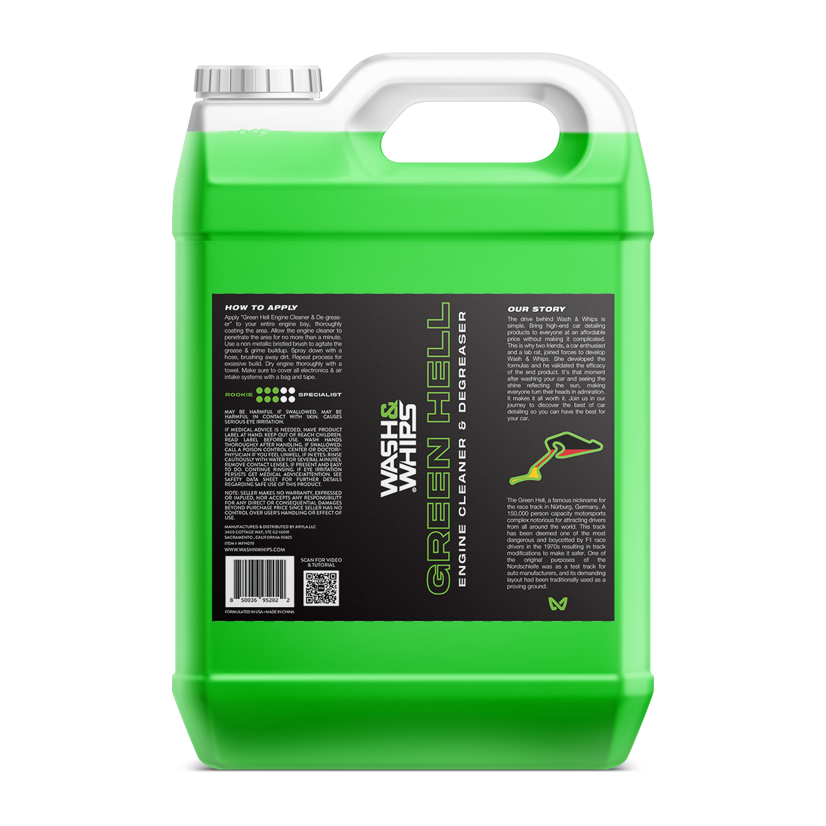 WASH&WHIPS |  Green Hell Engine Cleaner & Degreaser - MFH070-MFH170-MFH070-1G-  DRIVEN - 6