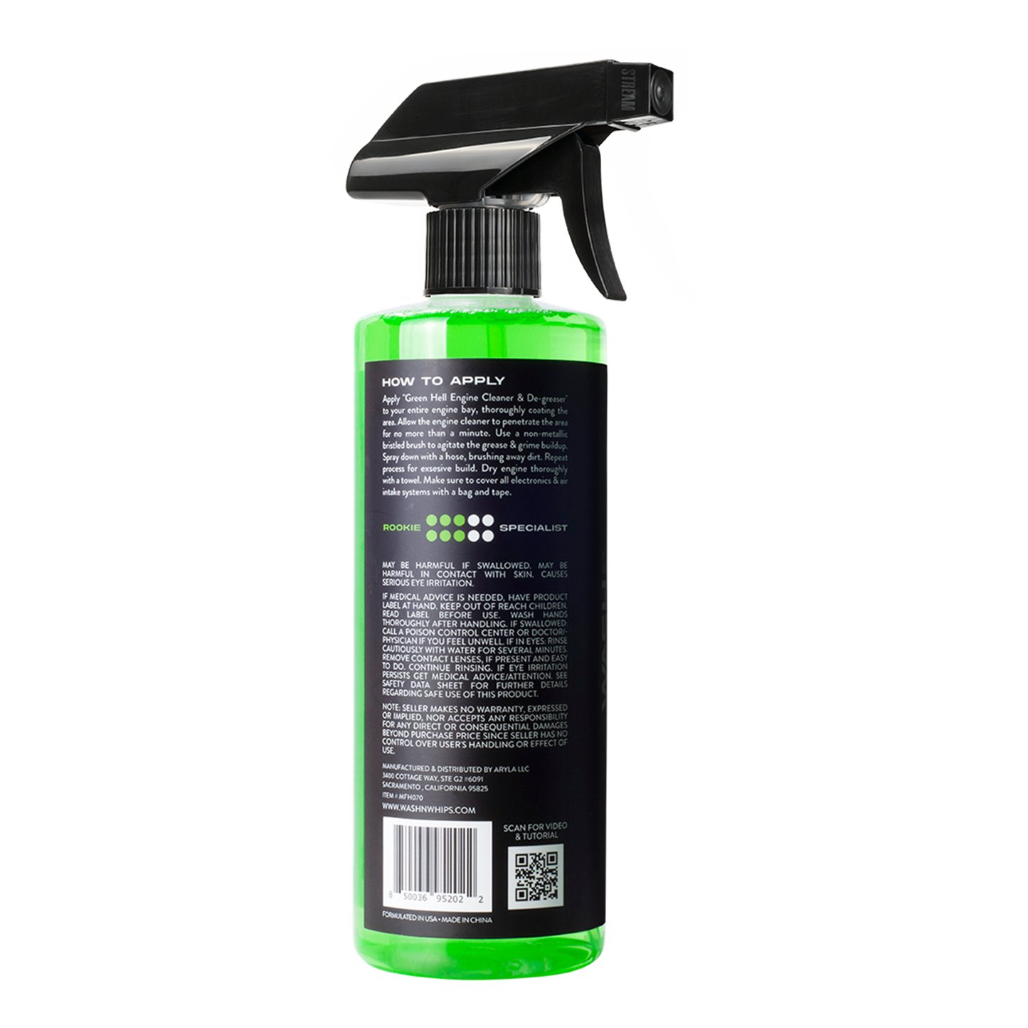 WASH&WHIPS |  Green Hell Engine Cleaner & Degreaser - MFH070-MFH170-MFH070-1G-  DRIVEN - 3