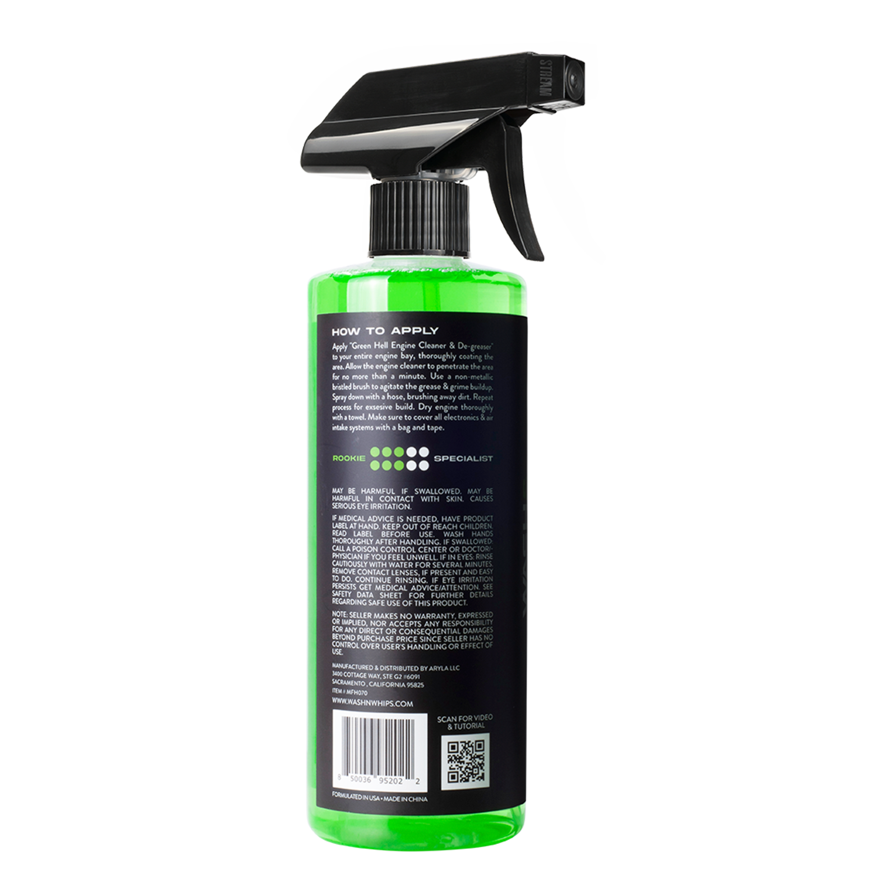 WASH&WHIPS |  Green Hell Engine Cleaner & Degreaser - MFH070-MFH170-MFH070-1G-  DRIVEN - 3