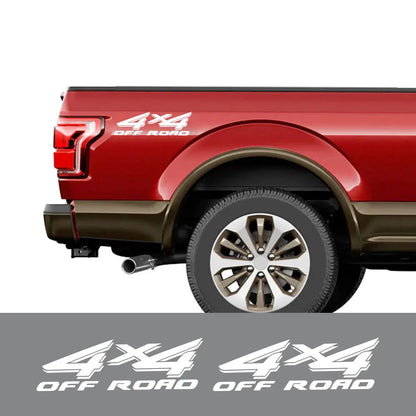 4x4 Off-Road Rear Trunk Side Decal for Ford F-Series F-150 / F-250 / F-350 | Vinyl Truck Body Sticker - 200000182:175#Glossy Blue-200000182:173#Matt Gold-200000182:496#Matt Silver-200000182:1052#Colorful Laser-200000182:691#Glossy Gray-  DRIVEN - 1