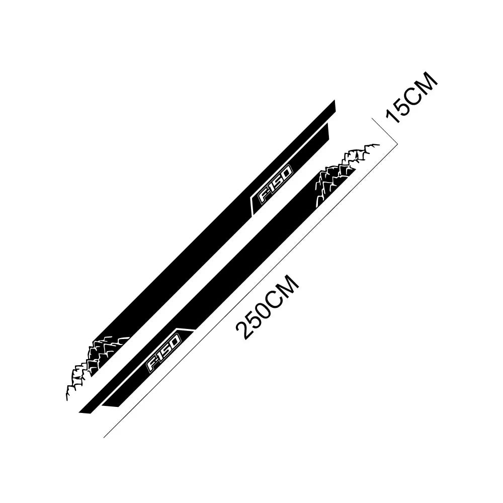 Mountain Stripe Door Side Decal for Ford F-150 Raptor | Full-Length Vinyl Tuning Cover - 200000182:200006152#Colorful Laser-200000182:193#Glossy Black-200000182:350852#Glossy Orange-200000182:10#Glossy Red-200000182:350853#Matt Silver-  DRIVEN - 5