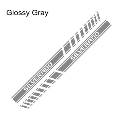 Door Side Stripe Decal for Chevrolet Silverado 1500 LT / LTZ / WT / Trail Boss / RST | Vinyl Truck Sticker - 200000182:350853#Carbon Fiber-200000182:29#Glossy White-200000182:173#Matt Gold-200000182:496#Matt Silver-200000182:1052#Colorful Laser-  DRIVEN - 12