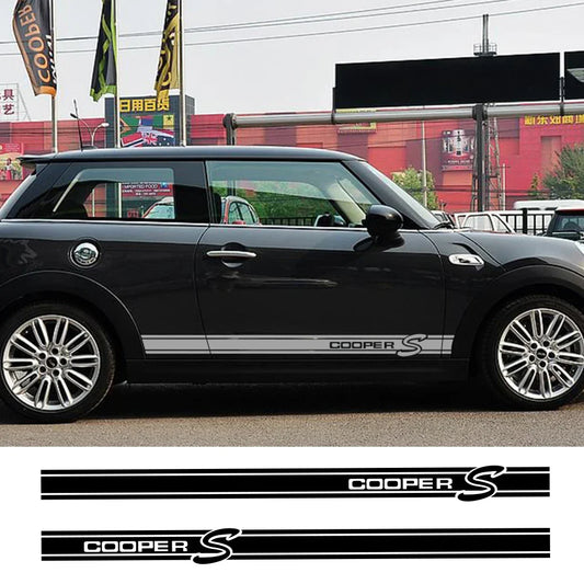 Side Stripe Decals for Mini Cooper (R50, R52, R53, R56, R57, R58, R59, R61) | 2-Piece Vinyl Kit - 200000182:200006152#Colorful Laser-  DRIVEN - 1