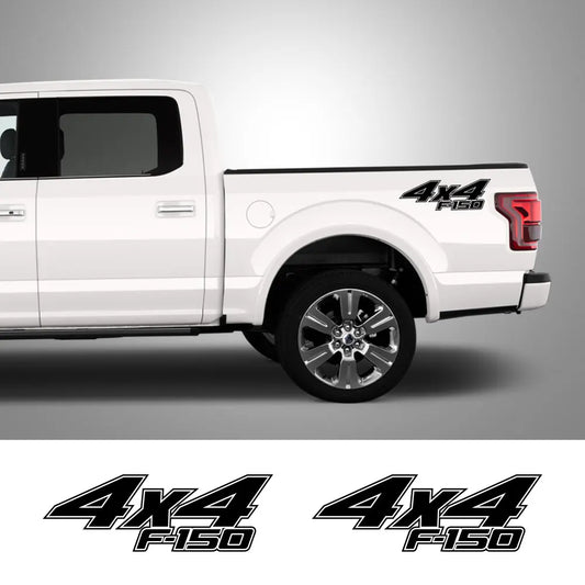 4x4 Rear Bed Side Decal for Ford F-150 Raptor / XLT | Pickup Truck Vinyl Graphic - 200000182:350852#Glossy Orange-  DRIVEN - 1