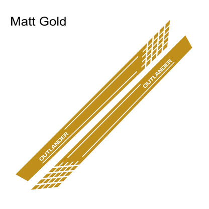 Door Side Skirt Stripe Decal for Mitsubishi Outlander | 2-Piece Vinyl Sticker Kit - 200000182:200013901#Colorful Laser-200000182:350850#Matt Gold-200000182:350853#Matt Silver-200000182:193#Glossy Black-200000182:350686#Matt Black-  DRIVEN - 13