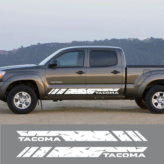 Door Side Skirt Stripe Decal for Toyota Tacoma | Custom Pickup Vinyl Graphic - 200000182:10#Glossy Red-  DRIVEN - 1