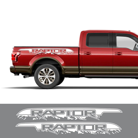 Mudslinger Trunk Side Door Decal for Ford F-150 Raptor SV (2007-2024) | Vinyl Sticker - 200000182:193#Glossy Black-  DRIVEN - 2