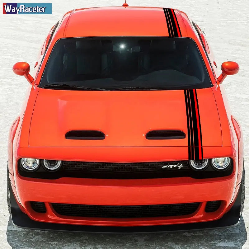 Hood, Roof & Trunk Body Stripe Decal | Engine Cover Bonnet Vinyl Graphic Kit - 200000182:366#Only Hood 3-200000182:350852#Only Hood 2-200000182:10#Only Hood 1-200000182:691#Hood Roof Tail 3-200000182:29#Hood Roof Tail 2-  DRIVEN - 3