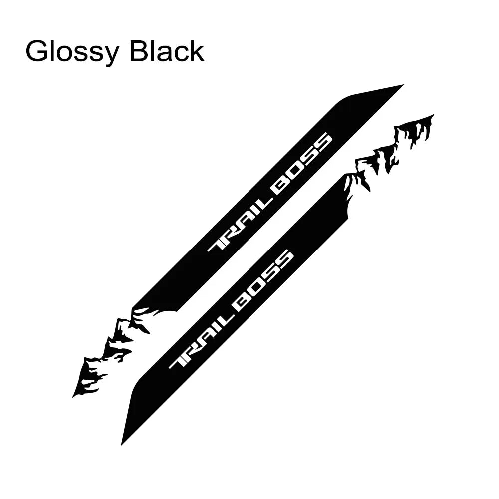 Hood & Side Graphic Decal for Chevrolet Silverado Trail Boss | Vinyl Truck Sticker - 200000182:10#Glossy Red-200000182:691#Glossy Gray-200000182:350852#Glossy Orange-200000182:350853#Carbon Fiber-200000182:350850#Matt Black-  DRIVEN - 18