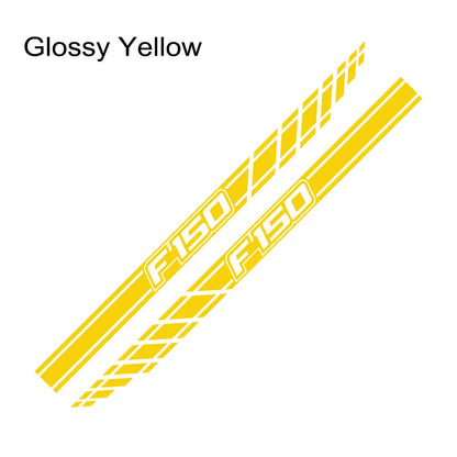 Long Body Stripe Door Side Decal for Ford F-150 Raptor | Full-Length Vinyl Truck Graphics - 200000182:350850#Matt Gold-200000182:350853#Matt Silver-200000182:771#Carbon Fiber-200000182:173#Glossy Blue-200000182:29#Glossy White-  DRIVEN - 13