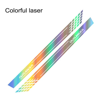 Door Side Skirt Stripe Decal for Mitsubishi Outlander | 2-Piece Vinyl Sticker Kit - 200000182:200013901#Colorful Laser-200000182:350850#Matt Gold-200000182:350853#Matt Silver-200000182:193#Glossy Black-200000182:350686#Matt Black-  DRIVEN - 7
