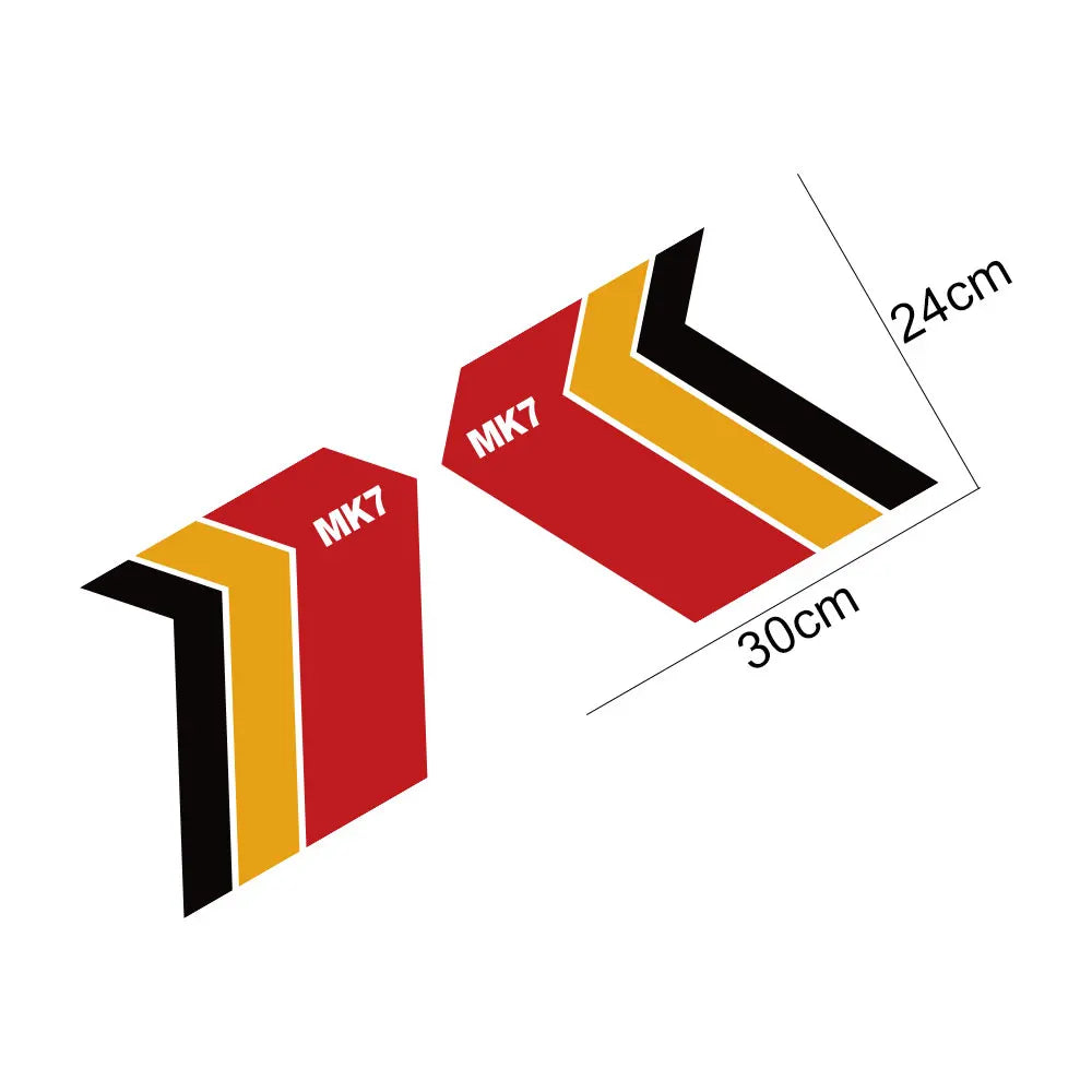3-Color Fender Decal for Volkswagen VW Golf MK2–MK8 | Vinyl Film Trim Sticker - 200000182:350852#For MK6-200000182:29#For MK3-200000182:175#For MK8-200000182:10#For MK5-200000182:691#For MK4-  DRIVEN - 6