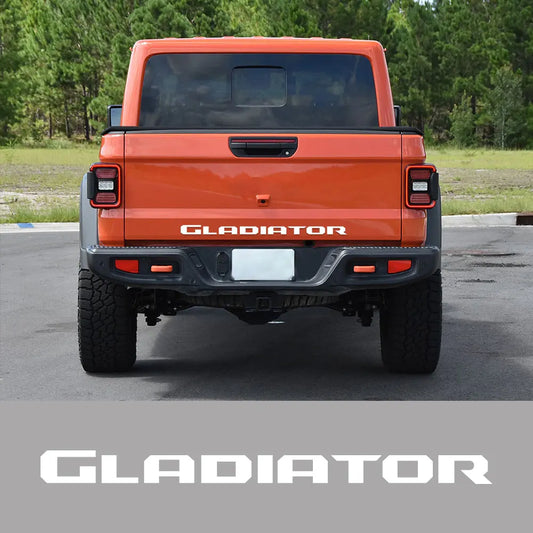 Jeep Gladiator Tailgate Vinyl Letter Decal – Rear Tail Graphic Sticker | 39" Wide | 12 Finishes - 200000182:193#Glossy Black-  DRIVEN - 1