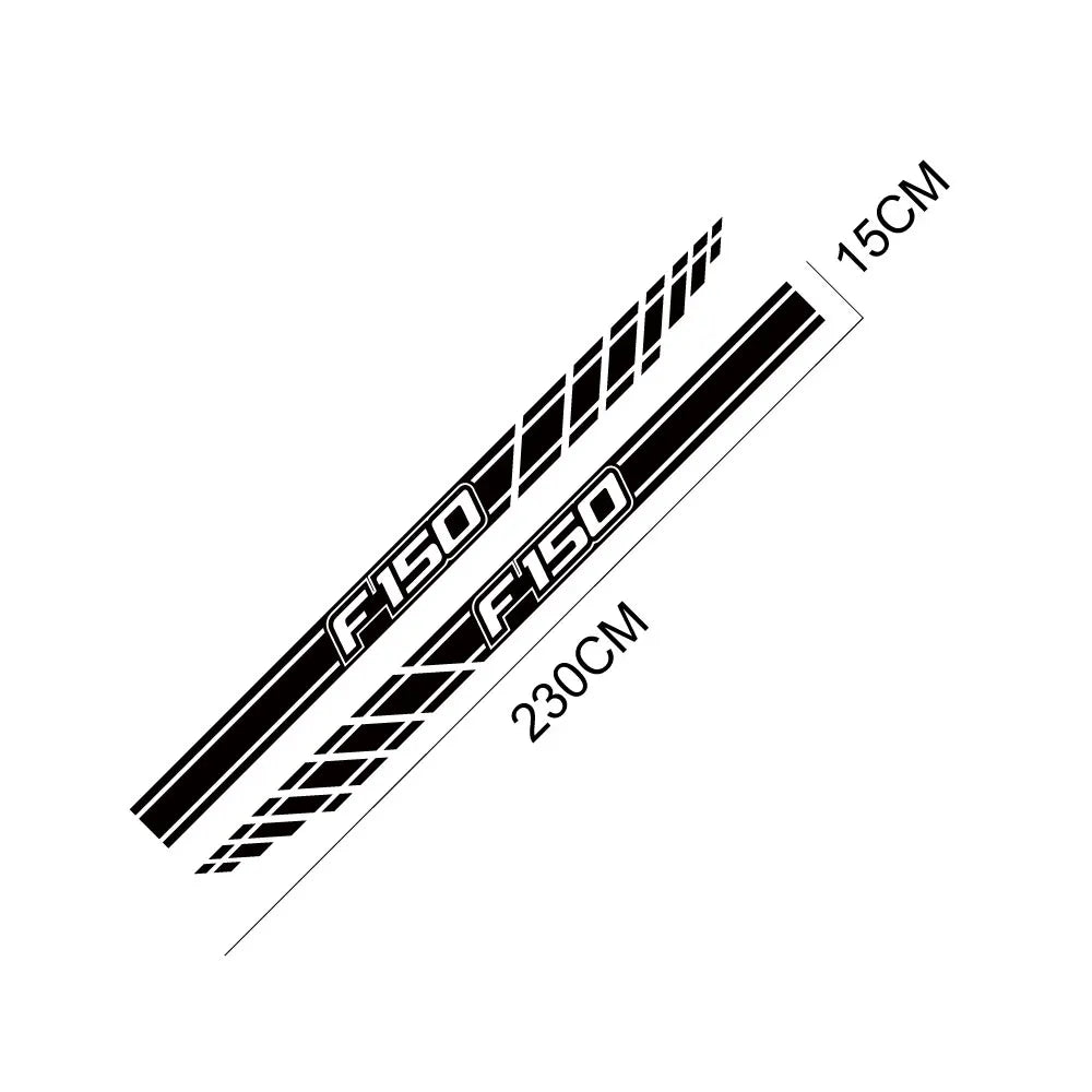 Long Body Stripe Door Side Decal for Ford F-150 Raptor | Full-Length Vinyl Truck Graphics - 200000182:350850#Matt Gold-200000182:350853#Matt Silver-200000182:771#Carbon Fiber-200000182:173#Glossy Blue-200000182:29#Glossy White-  DRIVEN - 5