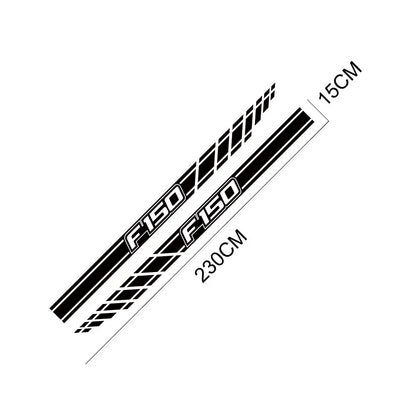 Long Body Stripe Door Side Decal for Ford F-150 Raptor | Full-Length Vinyl Truck Graphics - 200000182:350850#Matt Gold-200000182:350853#Matt Silver-200000182:771#Carbon Fiber-200000182:173#Glossy Blue-200000182:29#Glossy White-  DRIVEN - 5