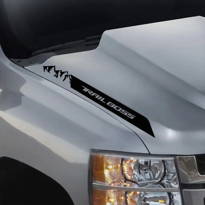 Hood & Side Graphic Decal for Chevrolet Silverado Trail Boss | Vinyl Truck Sticker - 200000182:10#Glossy Red-200000182:691#Glossy Gray-200000182:350852#Glossy Orange-200000182:350853#Carbon Fiber-200000182:350850#Matt Black-  DRIVEN - 3