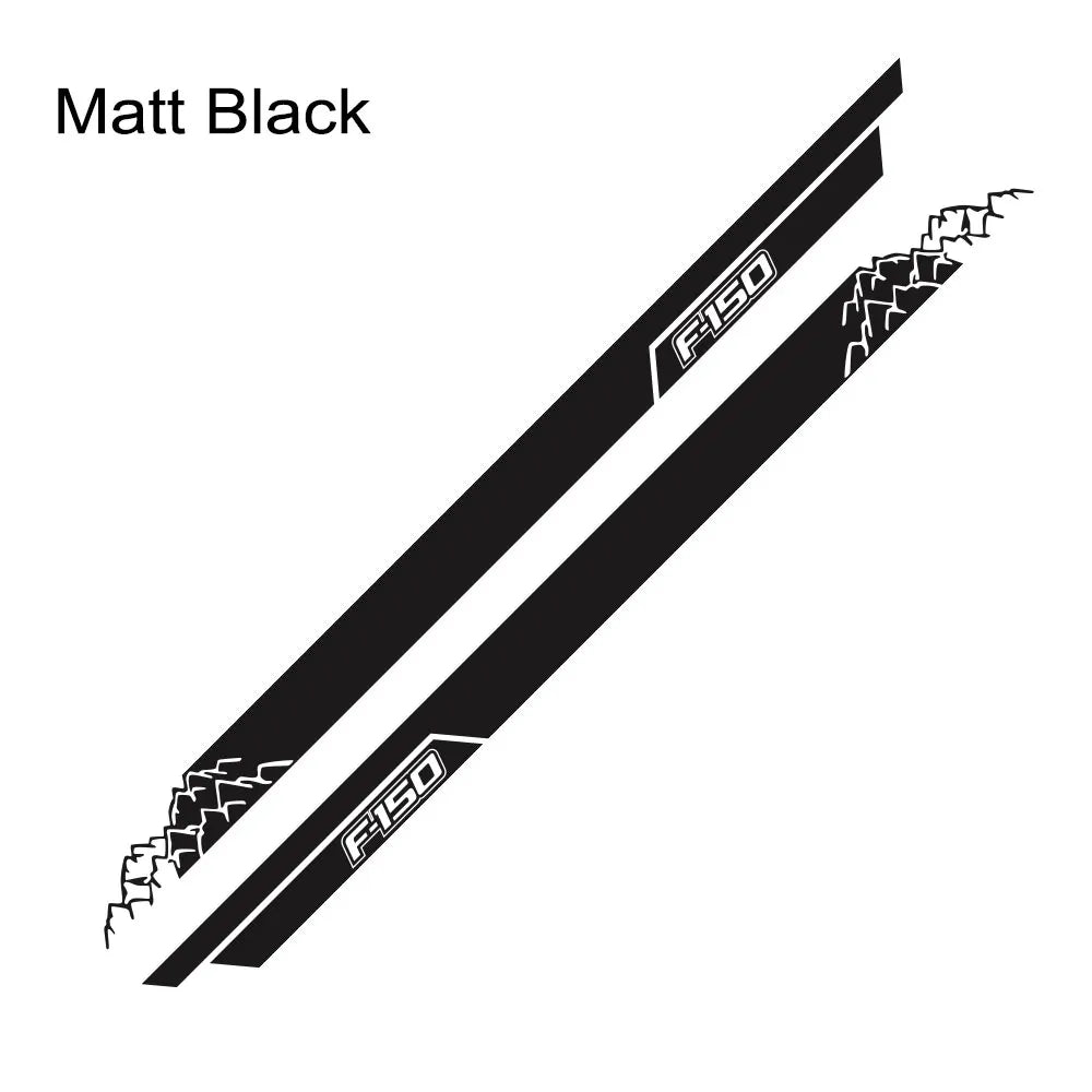 Mountain Stripe Door Side Decal for Ford F-150 Raptor | Full-Length Vinyl Tuning Cover - 200000182:200006152#Colorful Laser-200000182:193#Glossy Black-200000182:350852#Glossy Orange-200000182:10#Glossy Red-200000182:350853#Matt Silver-  DRIVEN - 13
