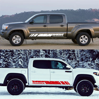 Door Side Skirt Stripe Decal for Toyota Tacoma | Custom Pickup Vinyl Graphic - 200000182:10#Glossy Red-200000182:771#Carbon Fiber-200000182:691#Glossy Gray-200000182:350853#Matt Silver-200000182:29#Glossy White-  DRIVEN - 4