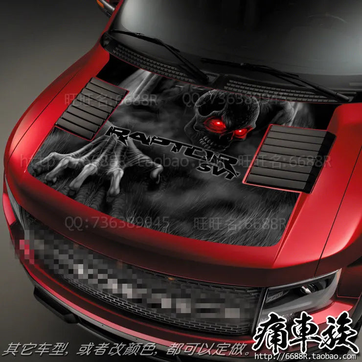 Hood Front Cover Decoration Vinyl Decal for Ford F-150 Raptor | KK Film Sticker - 200000182:193#B-200000182:29#C-200000182:771#A-  DRIVEN - 4
