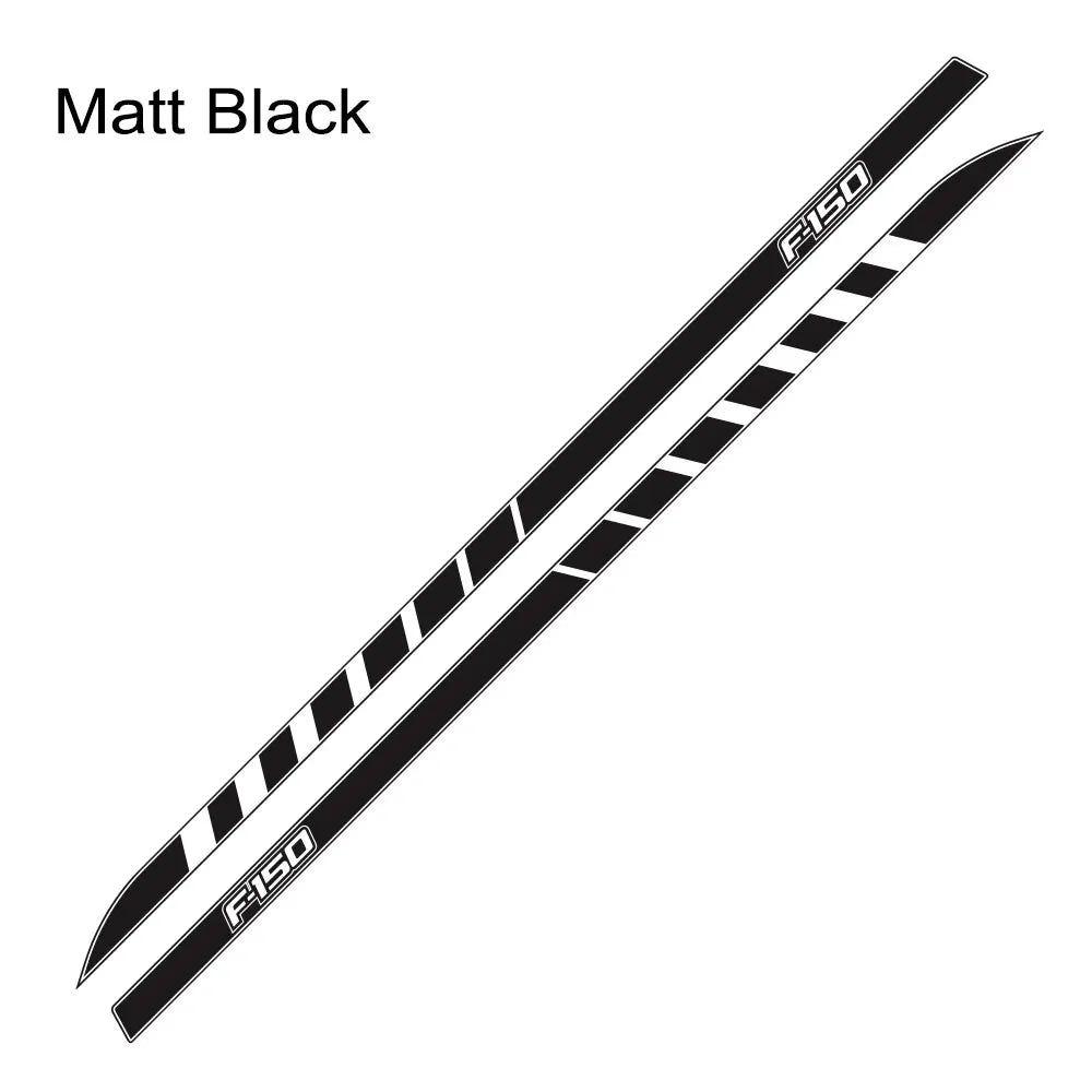 Full-Length Waistline Door Side Decal for Ford F-150 / Raptor / XLT | 2-Piece Pickup Vinyl Graphic - 200000182:771#Carbon Fiber-200000182:350853#Matt Silver-200000182:350850#Matt Gold-200000182:200004890#Matt Black-200000182:200006152#Colorful Laser-  DRIVEN - 13