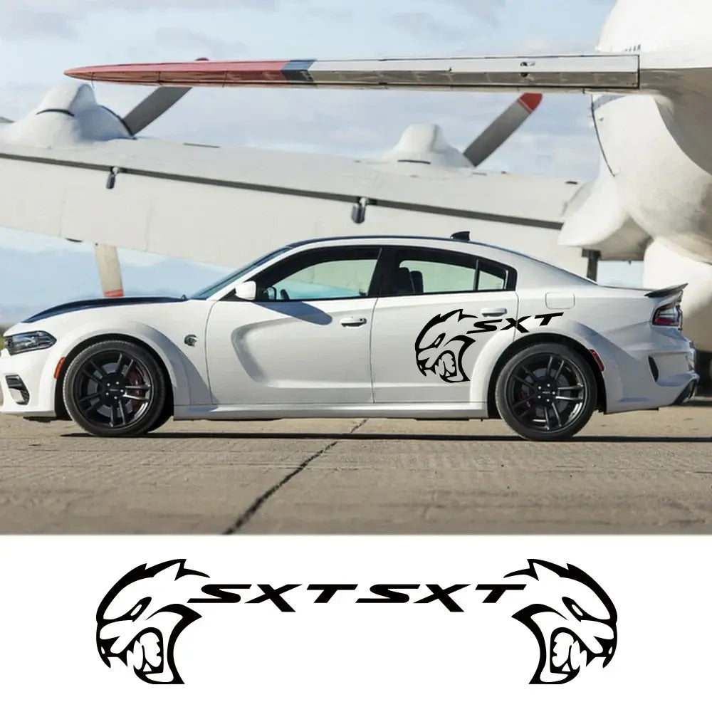 2PCS Car Side Door Stickers For Dodge Charger Challenger SXT - sku-50817719533700-sku-50817719566468-  DRIVEN - 1