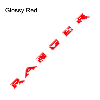 Tailgate Letter & Rear Tail Graphic Decal for Ford Ranger | Custom Vinyl Truck Sticker - 200000182:29#Glossy White-200000182:366#Glossy Yellow-200000182:691#Glossy Gray-200000182:10#Glossy Red-200000182:193#Glossy Black-  DRIVEN - 12