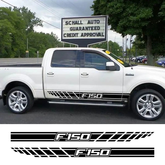 Long Body Stripe Door Side Decal for Ford F-150 Raptor | Full-Length Vinyl Truck Graphics - 200000182:350850#Matt Gold-  DRIVEN - 1