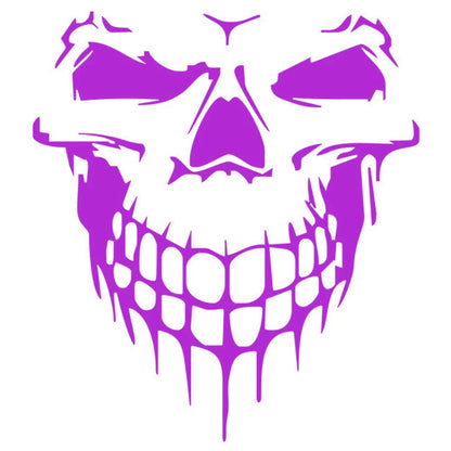 Large Reflective Skull Head Car Decal | 23.2" x 20.9" Vinyl Sticker for Cars, Trucks & Bikes - 200000182:496#Purple;5:361386-200000182:496#Purple;5:100014064-200000182:350686#Colorful;5:361386-200000182:350686#Colorful;5:100014064-200000182:10#Red;5:100014064-  DRIVEN - 7