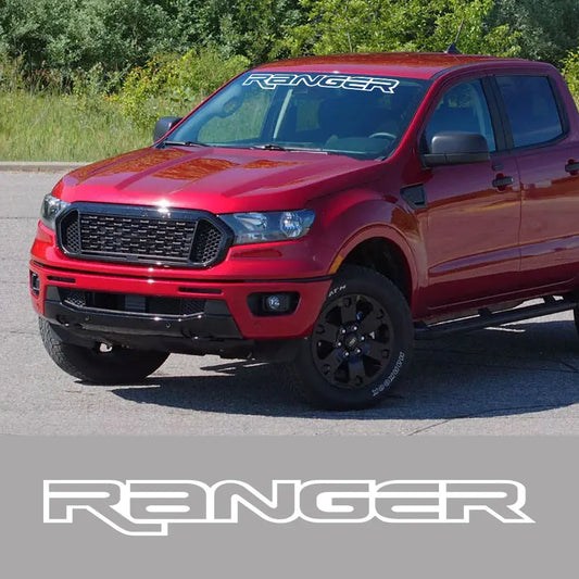 Front Windshield Logo Graphic Decal for Ford Ranger | Custom Vinyl Film Truck Cover - 200000182:1052#Colorful Laser-  DRIVEN - 1