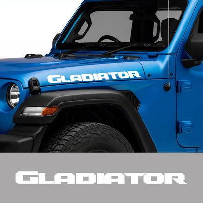 Hood & Side Decal for Jeep Gladiator JT | Engine Hood Truck Sticker Graphic Vinyl - 200000182:193#Glossy Black-200000182:350852#Black Red-200000182:29#Glossy White-200000182:10#Glossy Red-  DRIVEN - 2