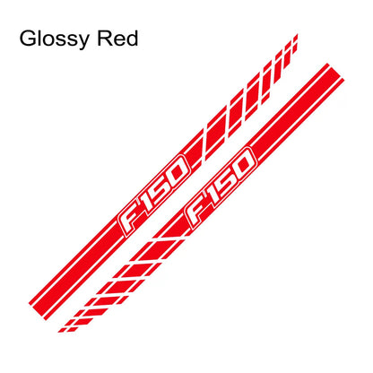 Long Body Stripe Door Side Decal for Ford F-150 Raptor | Full-Length Vinyl Truck Graphics - 200000182:350850#Matt Gold-200000182:350853#Matt Silver-200000182:771#Carbon Fiber-200000182:173#Glossy Blue-200000182:29#Glossy White-  DRIVEN - 7