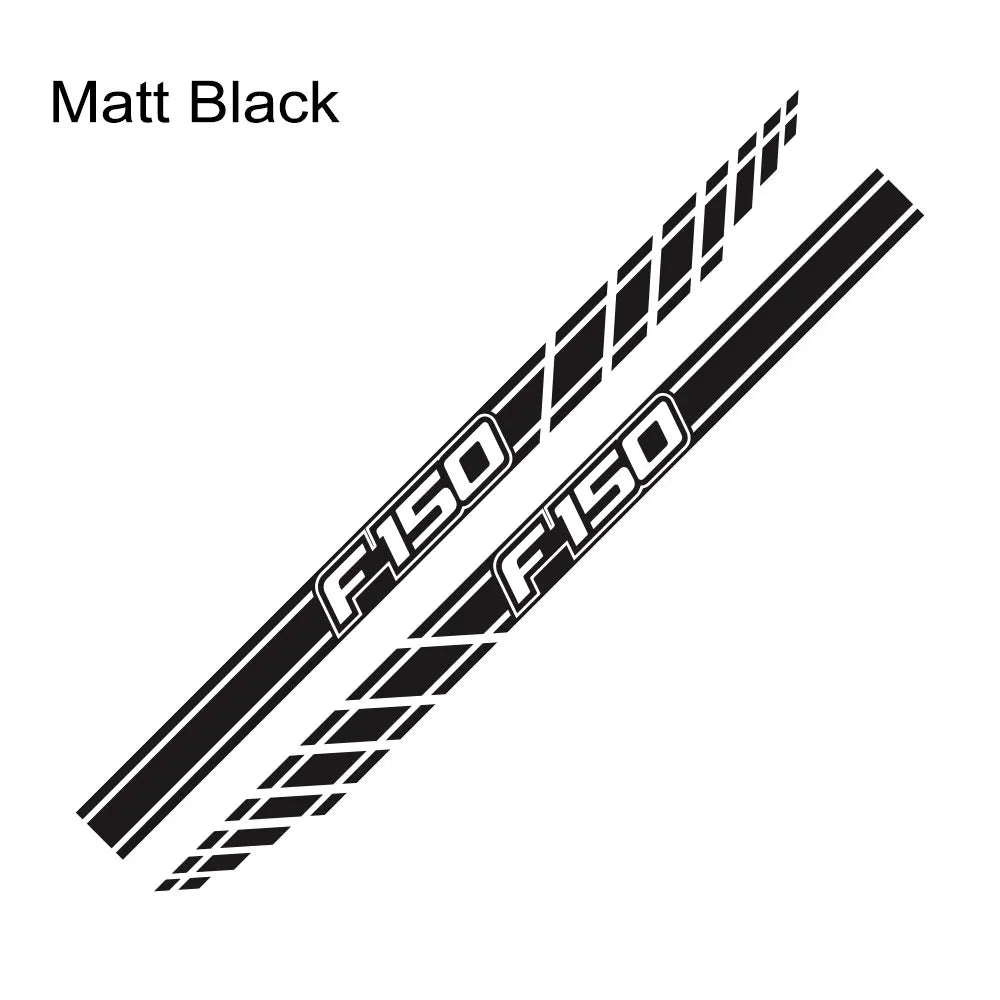 Long Body Stripe Door Side Decal for Ford F-150 Raptor | Full-Length Vinyl Truck Graphics - 200000182:350850#Matt Gold-200000182:350853#Matt Silver-200000182:771#Carbon Fiber-200000182:173#Glossy Blue-200000182:29#Glossy White-  DRIVEN - 17