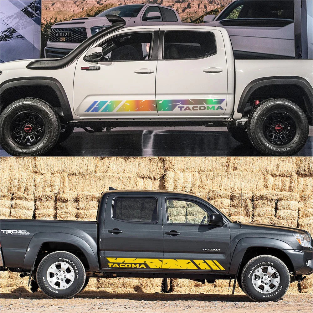 Door Side Skirt Stripe Decal for Toyota Tacoma | Custom Pickup Vinyl Graphic - 200000182:10#Glossy Red-200000182:771#Carbon Fiber-200000182:691#Glossy Gray-200000182:350853#Matt Silver-200000182:29#Glossy White-  DRIVEN - 5