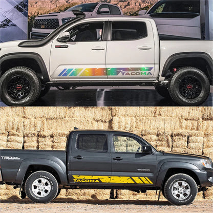 Door Side Skirt Stripe Decal for Toyota Tacoma | Custom Pickup Vinyl Graphic - 200000182:10#Glossy Red-200000182:771#Carbon Fiber-200000182:691#Glossy Gray-200000182:350853#Matt Silver-200000182:29#Glossy White-  DRIVEN - 5