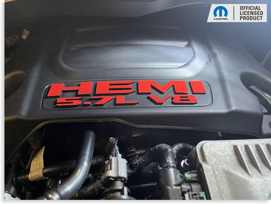 HEMI 5.7L V8 Engine Cover Decals   - 2019-2024,2026 Ram 1500 - Ram19:EC57-01-Ram19:EC57-03-Ram19:EC57-02-Ram19:EC57-04-Ram19:EC57-05-  DRIVEN - 1
