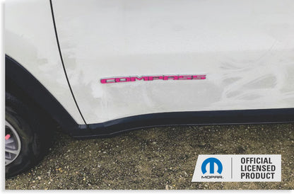 COMPASS Door Emblem Overlay Decals   - 2018-2026 Jeep Compass - sku-44826096763067-sku-44826096795835-sku-44826096828603-sku-44826096861371-sku-44826096894139-  DRIVEN - 5