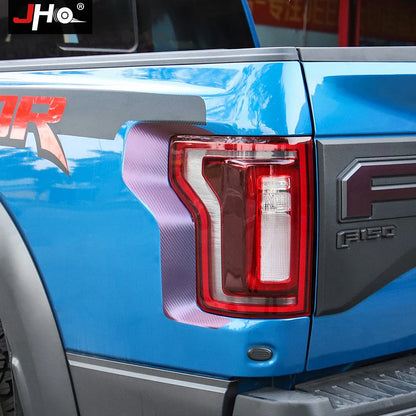 JHO Gradient Carbon Grain Headlight & Tail Lamp Decal for Pickup Trucks | Vinyl Trim - 200000182:496#Purple-200000182:193#Carbon Grain-  DRIVEN - 5