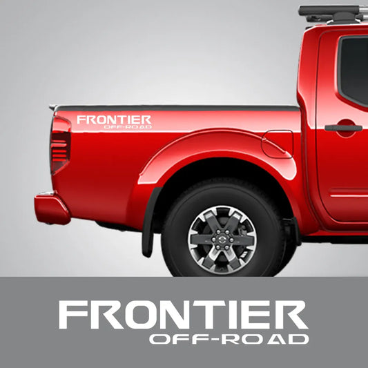 Trunk Bed Side Graphic Decal for Nissan Frontier | 2-Piece Pickup Vinyl Sticker - 200000182:691#Glossy Gray-  DRIVEN - 1