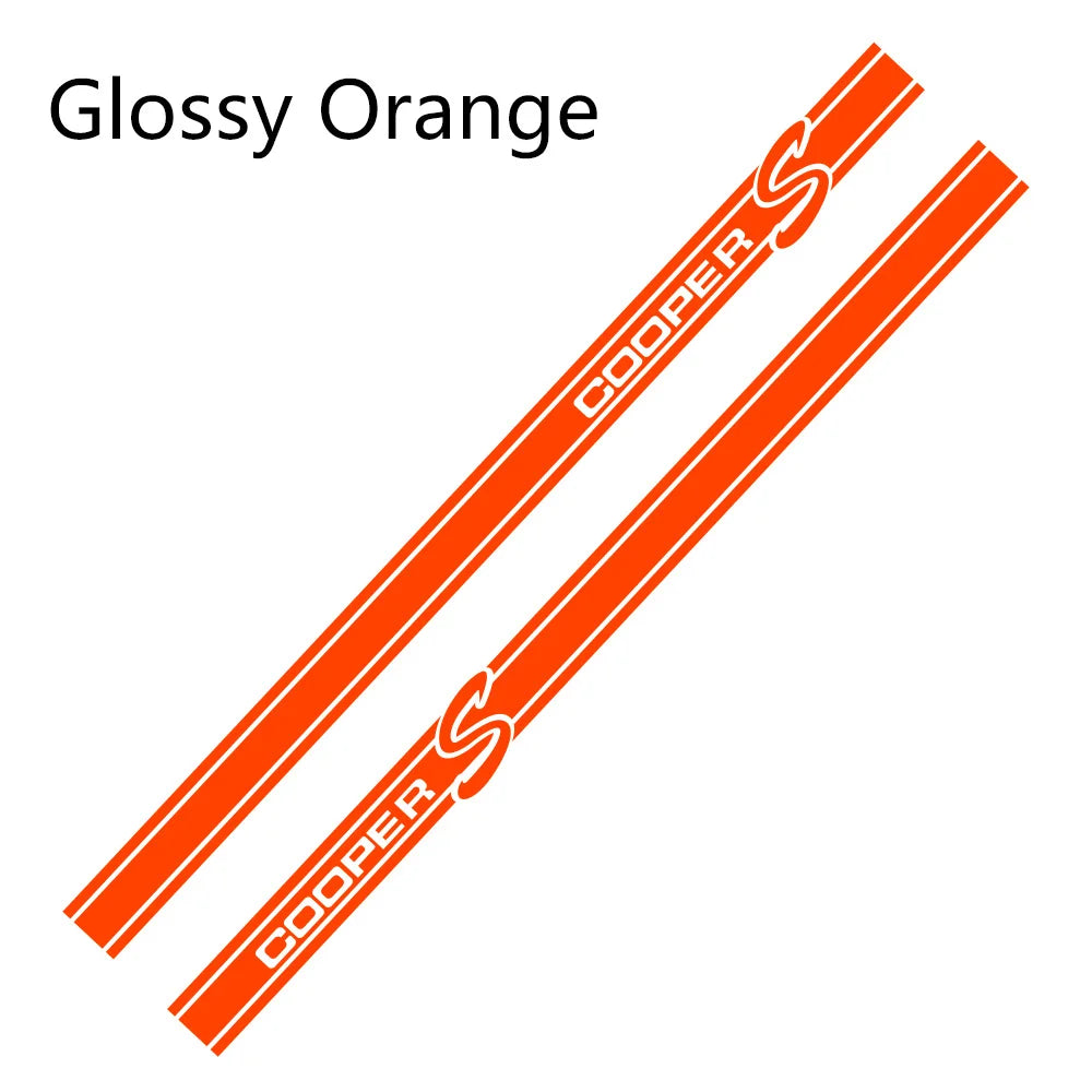 Side Stripe Decals for Mini Cooper (R50, R52, R53, R56, R57, R58, R59, R61) | 2-Piece Vinyl Kit - 200000182:200006152#Colorful Laser-200000182:200004890#Matt Black-200000182:10#Glossy Red-200000182:350853#Matt Sliver-200000182:29#Glossy White-  DRIVEN - 11